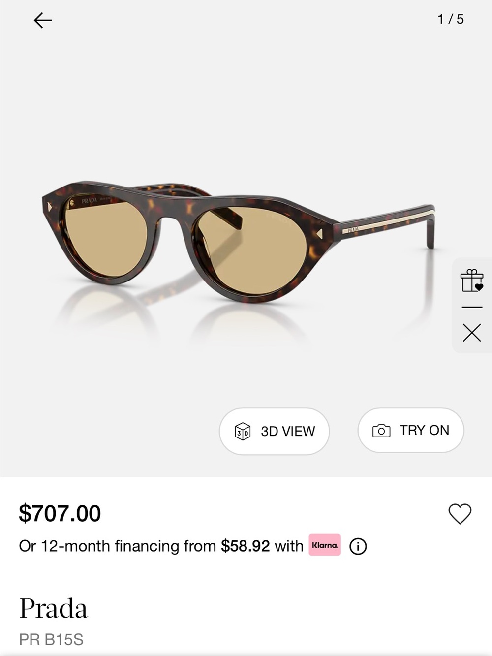 Prada PR B15S sunglasses